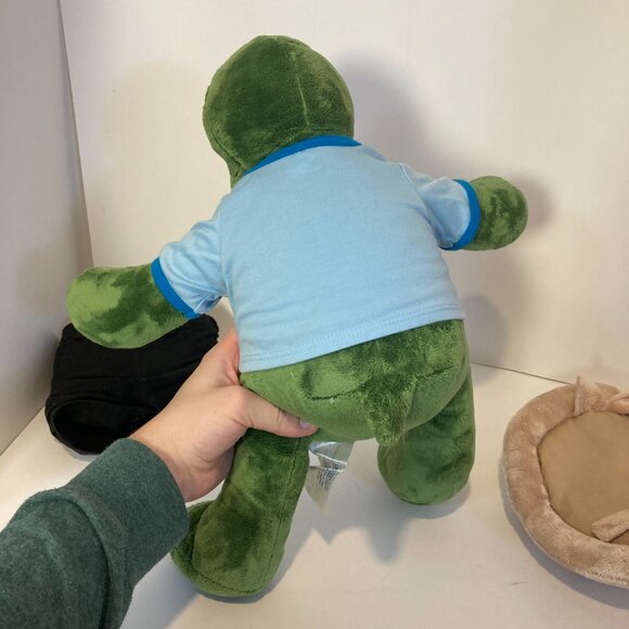 Build A Bear Trekkin Turtle W Removeable Backpack Shell Stuffed Plush Animal 16" - Picture 12 of 12